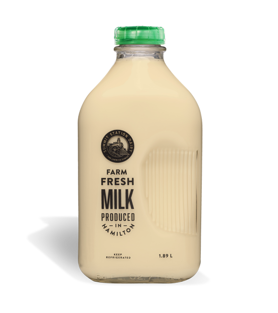 Summit Station Dairy's 1.89L Eggnog in a glass bottle