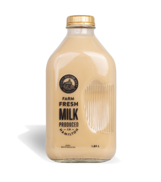 Summit Station Dairy's 1.89L Coffee Milk in a glass bottle