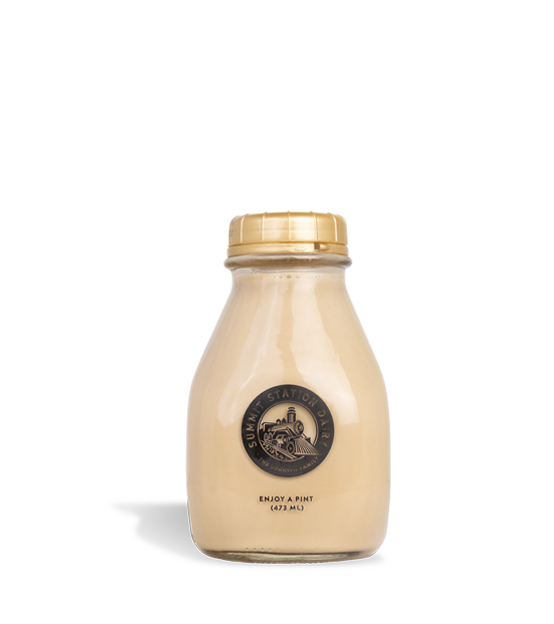 Summit Station Dairy's 473mL Coffee Milk in a glass bottle